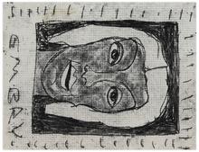 Sans titre (Femme de face, fond noir), 1966