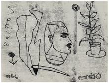 Spring (Homme à la moustache de profil et plante), 1966