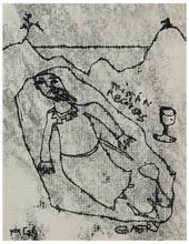 Tristan Recovers (Homme barbu en tunique et verre), 1966