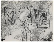 Sans titre (Femme de profil au collier, deux tableaux), 1966