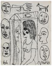 Sans titre (Femme au miroir, six visages), 1966