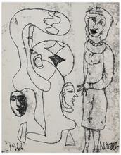 Sans titre (Femme débout en jupe et collier), 1966