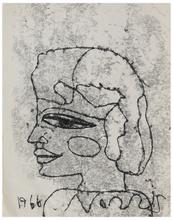 Sans titre (Femme de profil en buste), 1966