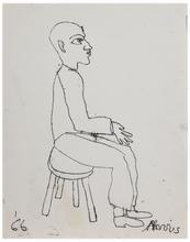 Sans titre (Homme assis sur un tabouret), 1966