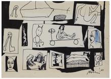 Sans titre (Etudes de personnages et de femmes), 1960