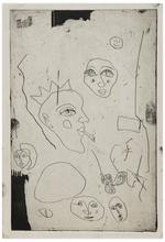 Sans titre (Profil couronné à la cigarette), deuxième état, 1965