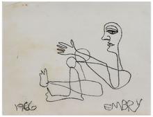 Sans titre (Figure assise de profil), 1966