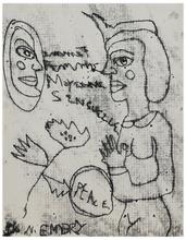 Femme femme moyenne sensuelle (Femme debout et masque de profil), 1966