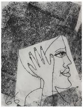 Sans titre (Main sur un visage de profil), 1966