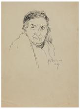 Sans titre (Portrait d'homme en buste, d'après Rembrandt), 1957