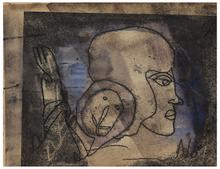 Sans titre (Tête de femme de profil à droite et masque), vers 1960-65