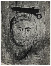 Solitude (Visage et bouquet dans un vase), 1966