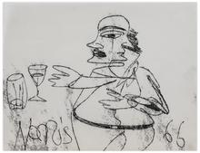 Sans titre (Homme prenant un verre), 1966