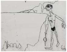 Sans titre (Homme en bord de mer), 1966