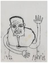 Sans titre (Homme à mi-corp, bras levé), 1966