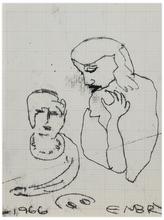 Sans titre (Deux figures, bras tendus), 1966