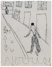 Sans titre (Deux figures dans une rue), 1966