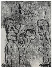 Sans titre (Homme masqué et femme de profil), 1966