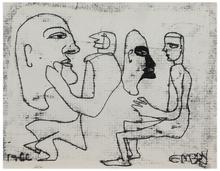 Sans titre (Quatre visage de profil), 1966