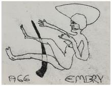Sans titre (Femme nue flottant), 1966