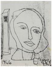 Sans titre (Visage et colonne), 1966