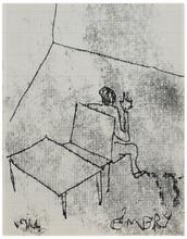 Sans titre (Homme assis de dos), 1966