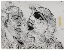 Sans titre (Deux têtes de profil), 1966