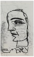 Sans titre (Visage d'homme de profil à gauche), vers 1966