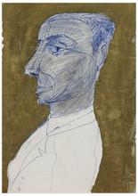 Sans titre (Profil d'homme sur fond d'or), vers 1957-60