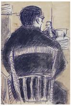 Sans titre (Homme assis de dos), vers 1956