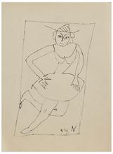 Sans titre (Danseuse au chapeau), 1954