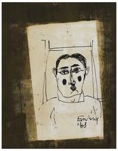 Sans titre (Homme en buste, bordure verte), 1963