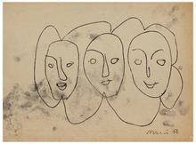 Sans titre (Trois masques), 1956