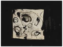 Sans titre (Visage de profil et empreintes de doigts), vers 1964