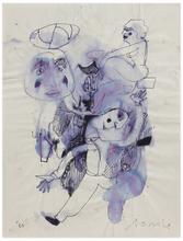 Sans titre (Trois figures en bleu), 1965