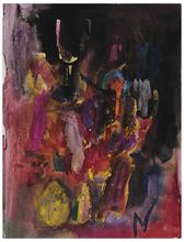 Sans titre (Composition noir et rouge), 1962
