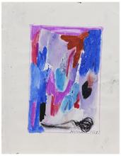 Sans titre (Abstraction bleue, rose et rouge), 1964