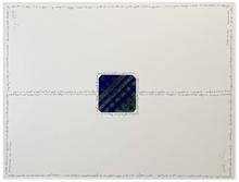 Sans titre, œuvre croisée avec Michel Butor, Cartouche ; Egypte-bleu 3ème série - circa 1989
