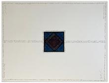 Sans titre, œuvre croisée avec Michel Butor, Cartouche, Egypte-bleu 3ème série - circa 1989
