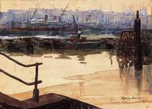 Cargo au port de Londres, 1925