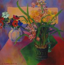 Anémones et orchidées