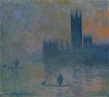 Le Parlement de Londres (effet de brouillard)