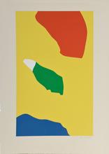 Pochoir Nuages (fond jaune), 1978