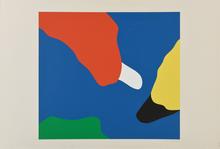 Pochoir Nuages (fond bleu), 1978