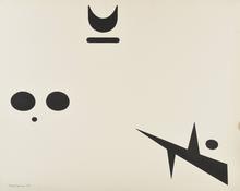 Pochoir Astrale (7 formes noires), 1973