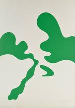 Pochoir, Composition aux trois formes vertes, 1972