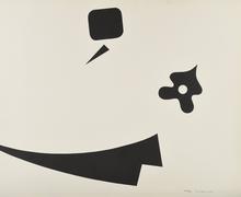 Pochoir Astrale (4 formes noires), 1973