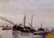 Péniches sur la Seine à Bercy