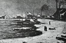 Forges d'Ivry sous la neige