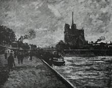 Les Quais de la Seine à Paris, vue de Notre-Dame